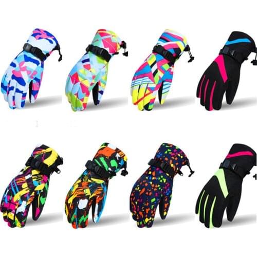 Women Men Ski Gloves Nonslip Snowboard Waterproof Gloves Snowmobile Motorcycle Riding Keep Warm Fishing Gloves Windproof