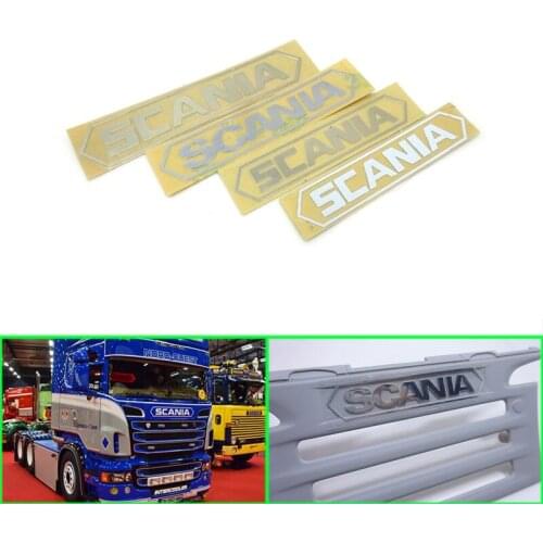 Front Face Hexagon Wire Frame Metal LOGO for 1/14 Tamiya RC Truck Trailer Tipper Scania 620 470 730 Car Diy Parts