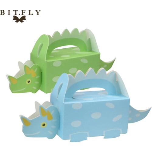 10Pcs Dinosaur Gift Box DIY Craft Cartoon Candy box Dinosaur Party For Baby Shower Candy Box Treat Kids Birthday gift Boxes