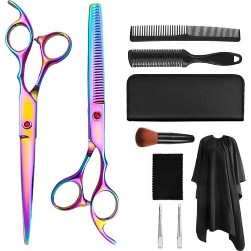 7 Inch Japan Stainless Steel 6cr13 Professional Pet Hairdressing Scissor Barber Scissors Set