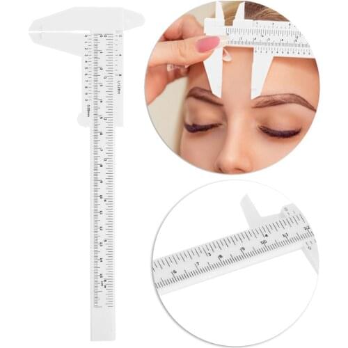 Adjustable Tattoo Eyebrow Ruler Eye brow Measure Balance Extension Ruler Shape Stencil Eye Tattoo Vernier Caliper Template Tool