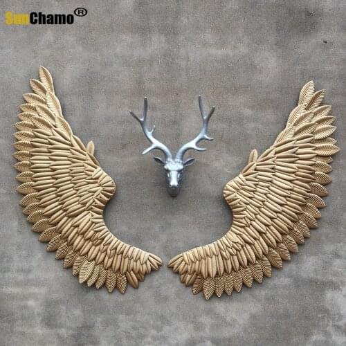 American Retro Angel Wings Wall Hanging Bar Iron Wall Decoration Clothing Shop Shooting Prop Loft Wall Decorations Wings Props