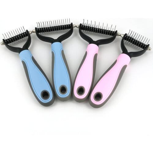 Hair Removal Comb for Dogs Cat Detangler Fur Trimming Dematting Deshedding Brush Grooming Tool For matted Long Hair Curly Pet