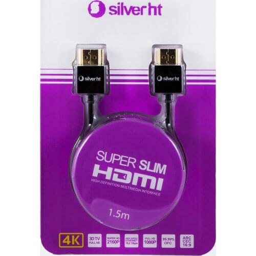 Silver HT-HDMI v1.4 Cable (1.5 m), Black