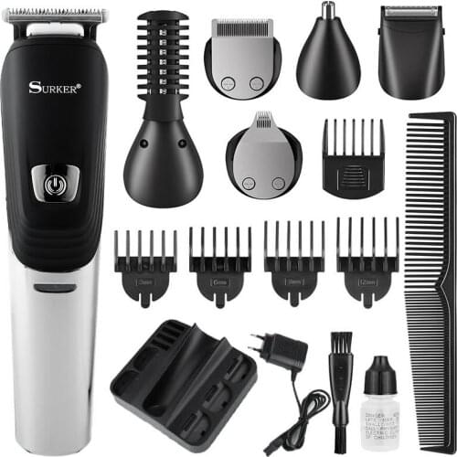 6 in 1 Mens Beard Trimmer Cordless Hair Clipper Shaver/Nose/Body Hair Trimmer Grooming kit Rechargeable