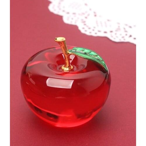 Decoration Creative Crystal Apple Peace Fruit Car Decoration For Girlfriend Christmas Birthday Gift Home Decor Kawaii 2