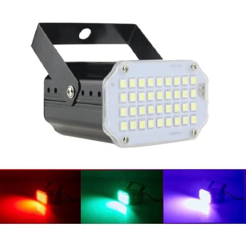 High Qualtiy 36LEDs SMD 5050 Led Strobe Light Voice Activated LED Stage flash Lighting DJ Disco Party Stroboscope lights
