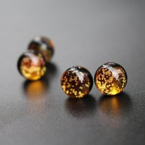 10pcs/Lot 8mm 10mm 12mm Lampwork Glass Beads Luminous Lampwork Beads Orange Color for jewelry Making