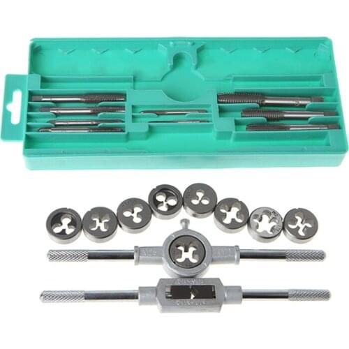 20 Pcs Tap Die Set Metric Hand Threading Tool Tungsten Carbide Screw Thread L15