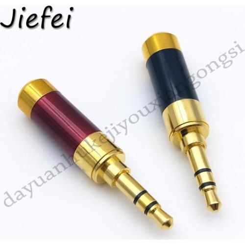 1/8" 3.5mm Plug Audio Jack 3 Pole stereo Gold Plated Earphone Adapter for DIY Stereo Headset Earphone Headphone for Repair