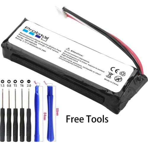 3.7V 6000mAh Battery Bateria GSP1029102A for JBL Charge 3