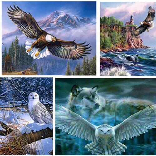 5D DIY diamond embroidery eagle in the sky diamond painting Cross Stitch full square Rhinestone mosaic home decoration wedding
