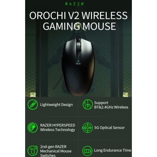 Razer Orochi V2 Wireless Gaming Mouse Portable Ultra-lightweight Mouse Support BT&Razer Hyperspeed Wireless Connection