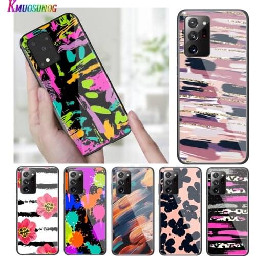 Bright Black Cover Watercolor Painting for Samsung S20 Ultra Plus A91 A81 A71 A51 A41 A31 A21 A21S A11 5G Phone Case