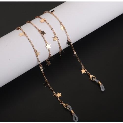 Hot Fashion simple handmade copper Star glasses chain glasses chain