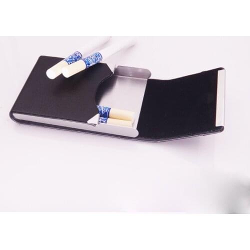 Mini Cigarette Case Stainless Steel Flip Mens Metallic Skinned Business Cigarette Case