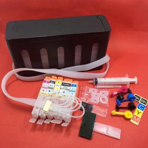 5Color CISS ink cartridge PGI-570XL PGI-570 CLI-571 with chip for Canon PIXMA MG7750 MG7751 MG7752 MG7753 MG6850 MG6851 MG6852