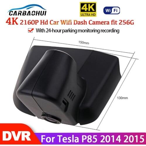 HD 4K 2160P Car Wifi DVR Driving Video Recorder Car Front Dash Cam Camera WDR 24-hour parking monitoring For Tesla P85 2014 2015