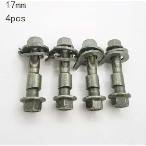4pcs /sets 17mm Wheel Alignment Camber Adjustment Screw Bolt Kit Cam Bolt Fits 17mm Wheel Alignment Tire Eccentric screw