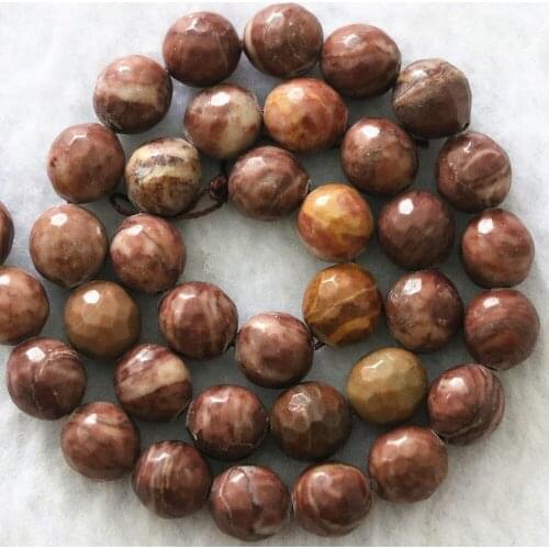 Fashion Natural red stone 10mm new stone faceted round classcial women diy loose beads 15"B1097