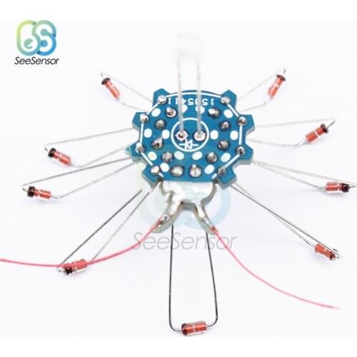 Mobile Phone Signal Flash LED Light Kit Radiation Power Supply Electronic DIY Kit GSM Mobile ICSK032A NO Need Power