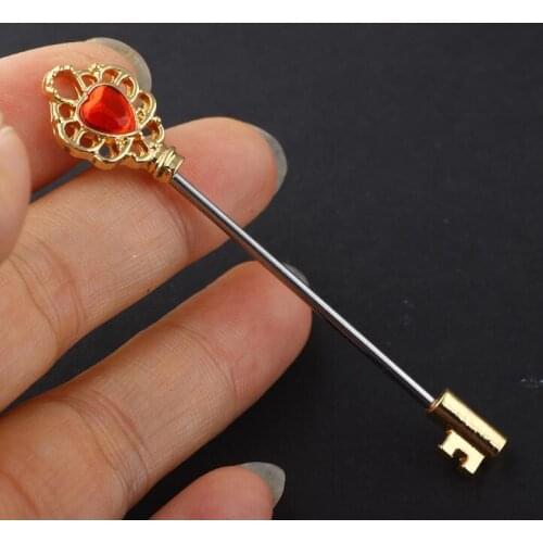 1 Piece 2019 New 14G 38mm Length Stainless Steel Industrial Barbell Red Heart Love Key Body Ear Piercing Jewelry