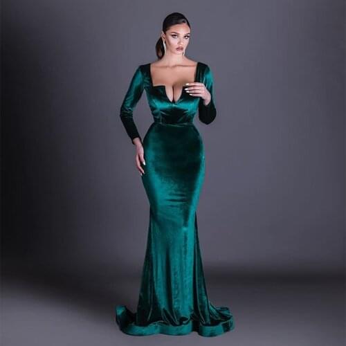 2020 New Style Exquisite Lady Party Dress Bodycon Sexy Red Carpet Mermaid Evening Dress