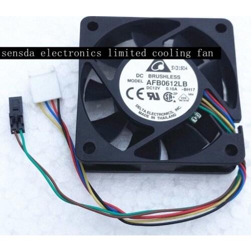 Original ForDelta AFB0612LB 6cm 6015 60x60x15mm 12V 0.10A 4wire pwm computer chassis CPU silent temperature control cooling fan