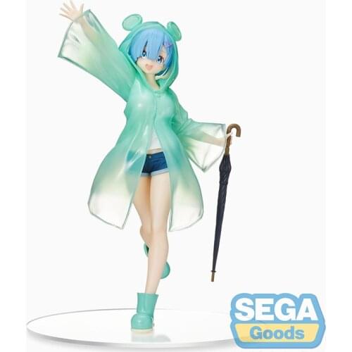 From Zero Rem Raincoat Umbrella Anime Figure Anime Figurine Model Characters Toys Collectibles model toys Anime toys gifts