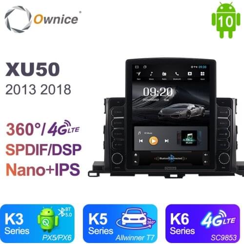 Ownice Android 10.0 for Toyota Highlander XU50 2013 2018 Car Radio Auto Multimedia Video Audio GPS Player head Unit 360 Panorama