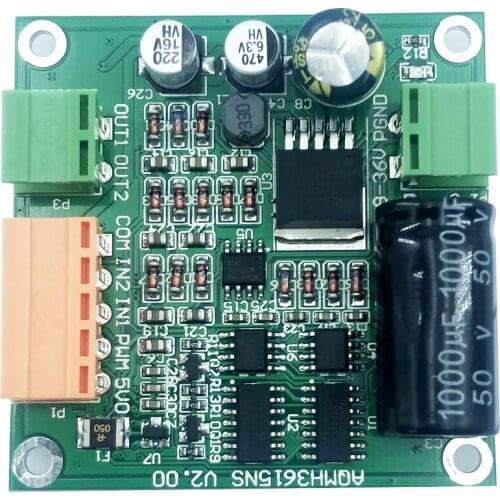 Large Power DC Motor Drive Board 12/24/36V H Bridge Positive and Reverse Rotation Full PWM Driver Board for MCU interface ESD