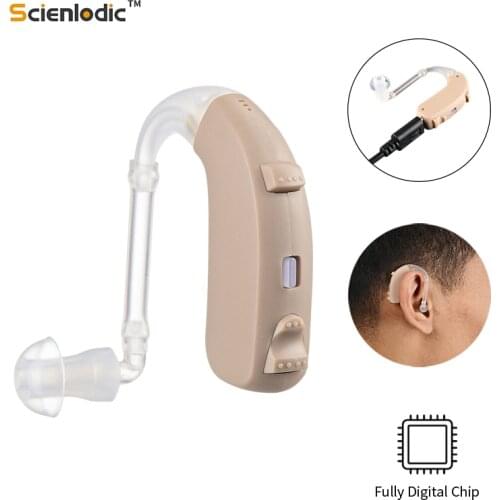 Full Digital Hearing Aid Rechargeable Professional Hearing Device BTE Hearing Aids High Power Ear Hearing Sound Amplifier