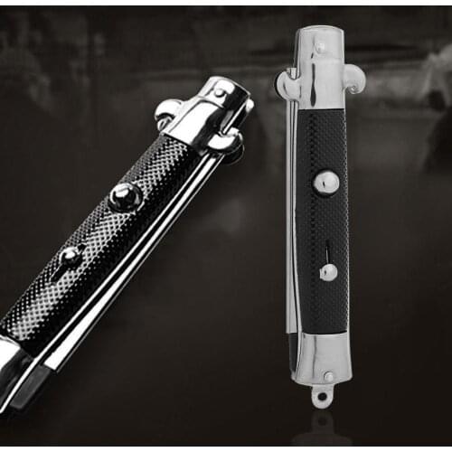 Portable Push Button Pocket Comb Brush Fake Folding Switch Blade Magic Prop