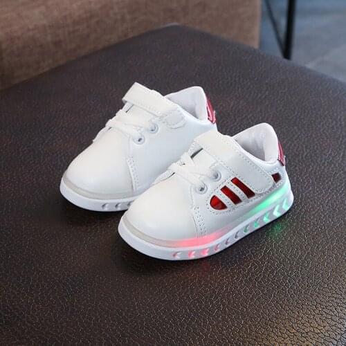 Size 22-26 new baby Led Shoes Girl with Light Sneakers Boys Luminous Sneakers Glowing Lighted Toddler Shoes Bright lights soles