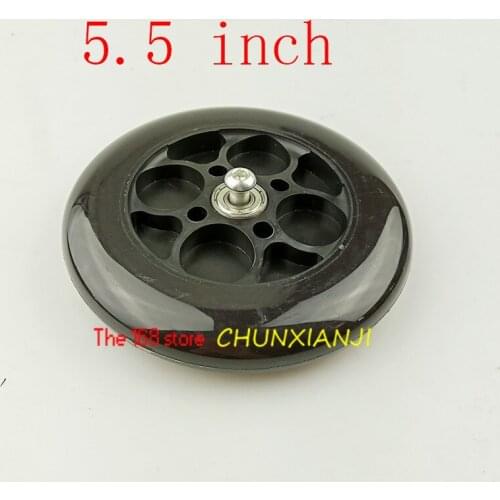 Size 5.5 Inch Solid PU Wheels 140 Mm Wheels 5-1/2 for Electric Scooter Baby Car Trolley Cart,caster Wheels