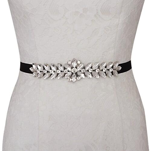 Bridal belt sash Handmade White Pink Ribbon Bridal Dress Belt Women Accessories Rhinestone Satin Bride Belt Sash for Wedding