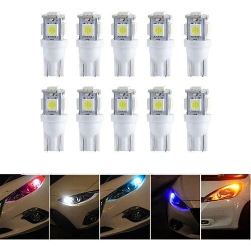 T10 5050 SMD 5LED Wedge Bulb Tail Car Truck Pink purple W5W DC 12V 24V Dome License Map Light 158 192 194 168 Lamp Indicator LED