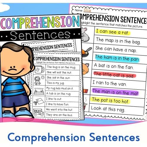 Children Comprehension Sentences WorkBook English Practice Homeschool Worksheet Kids Learning English 1st Grade Learning