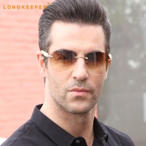 Vintage Pilot Bamboo Sunglasses Men Women 2018 Rimless Wooden Sunglasses Sport Goggles Eyeglasses gafas de sol de los hombres