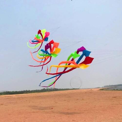 Free shipping large 6m 3d rainbow kite windsocks weifang kaixuan kite reel albatross factory outdoor toys for adults big octopus