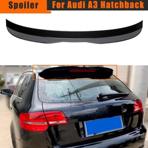 High Quality ABS Material Car Rear Wing Glossy Black Rear Spoiler for Audi A3 Sportback Hatchback 2013