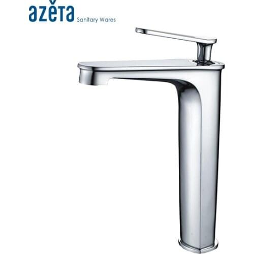 Bathroom High Quality Basin Tap Chrome Brass Material Single Handle Ceramic Cartridge Basin Faucet AT6906H