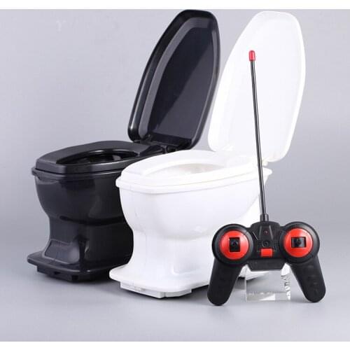 [Funny] Trick toys Remote control car RC toilet car toy simulation moving toilet robot model best gift for child baby