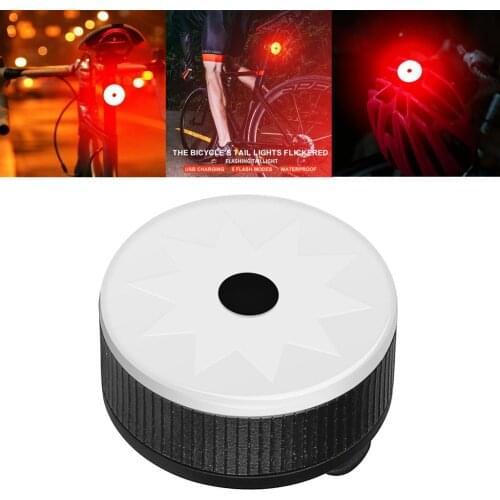 USB Bike Taillight LED 5-Mode Tail Light Compact Mountain Road Bicycle Rear