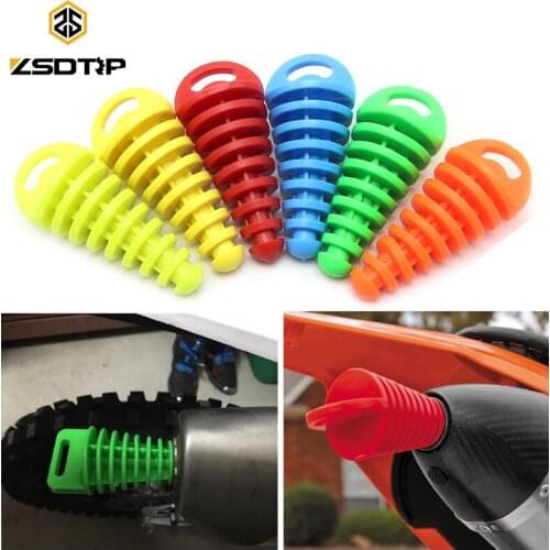ZSDTRP 15-37MM Silicone Motorcycle Dirt Bike 4 Stroke Muffler Pipe Exhaust Silencer Wash Plugs