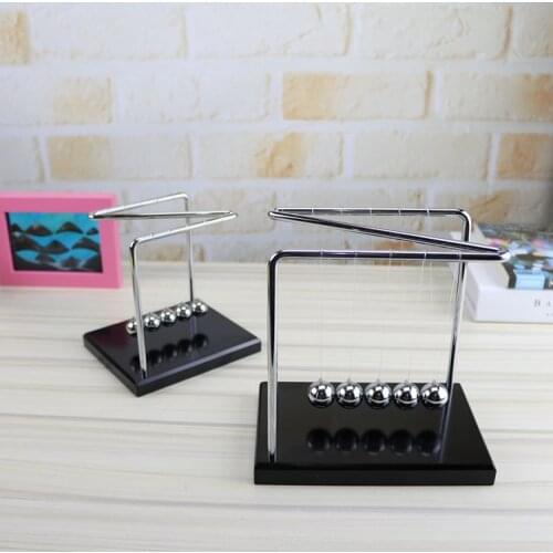 0.9kg Z-shaped Solid Wood Newton Pendulum, Collision Ball, Home Office Decorative Ornaments and Gifts