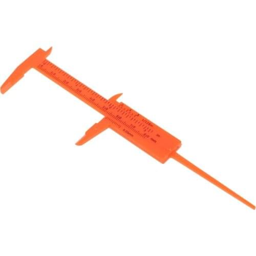 1Pc Mini Plastic Ruler Sliding 80mm Vernier Caliper Gauge Measure Tools