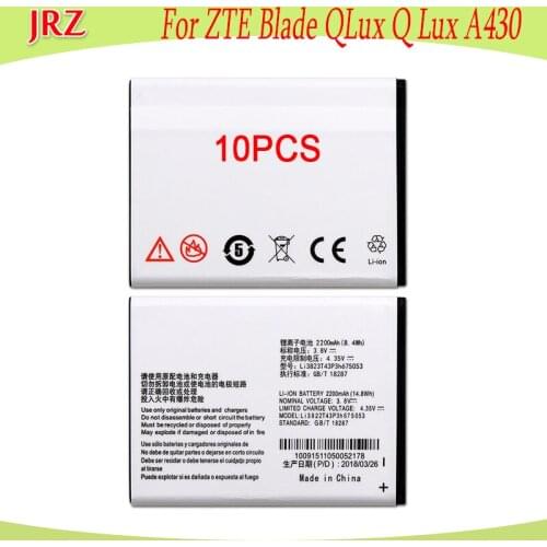 10PCS/LOT 2200mAh Li3822T43P3h675053 Battery For ZTE Blade QLux Q Lux A430 Beeline Pro Bateria Accumulator
