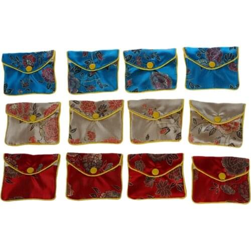 12 x Jewellery Jewelry Silk Purse Pouch Gift Bag Bags HOT