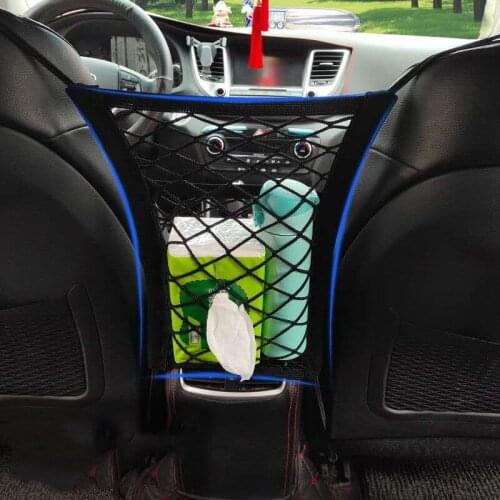 1X Universal Car Organizer Net Mesh Trunk goods Storage Seat Back Stowing Tidying mesh in trunk Bag Network Interior Accessories